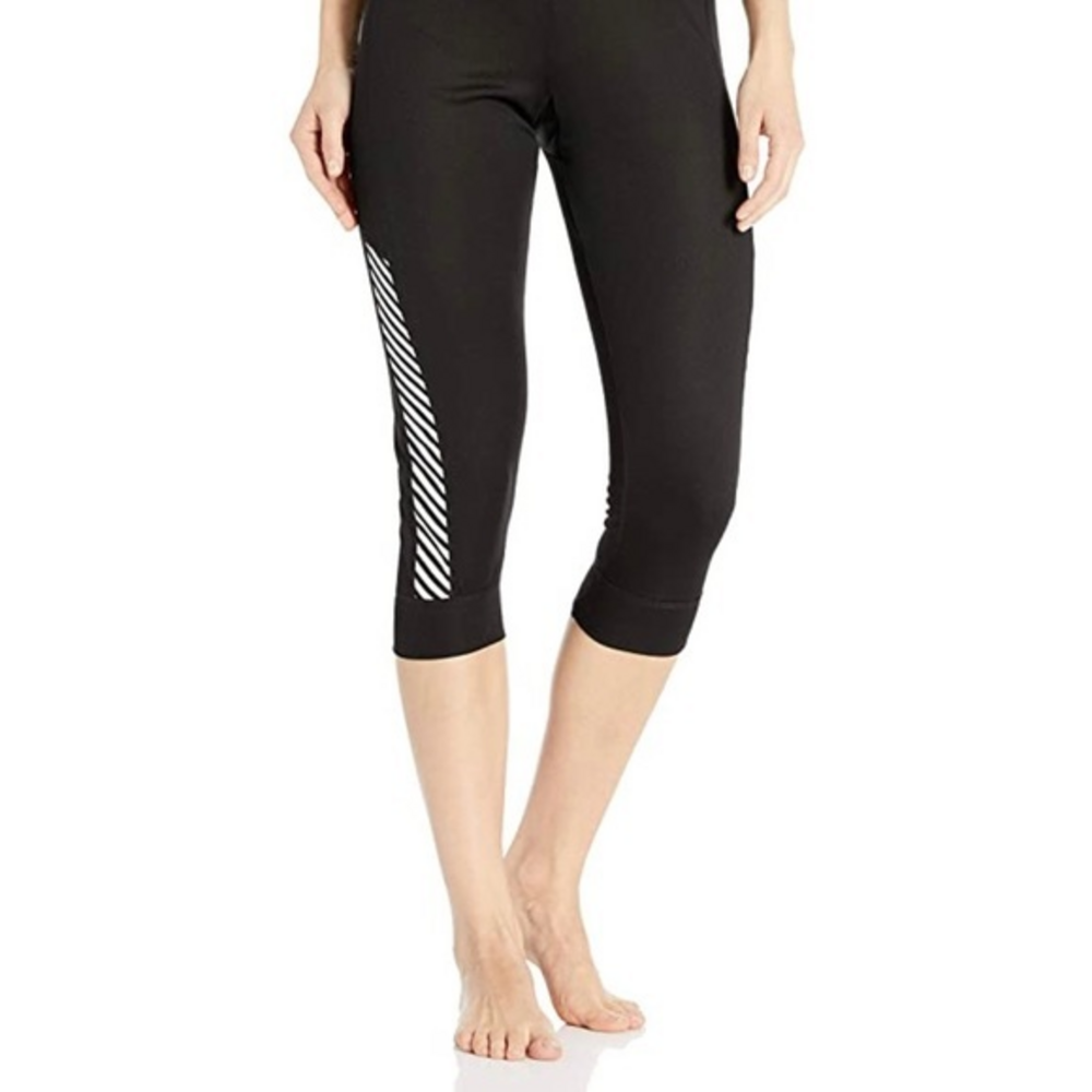 Helly Hansen‎ HH Black High Rise Cropped Capri Athletic Active Leggings